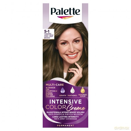 Palette Intensive Color Creme Krem koloryzujący nr 5-1 Chłodny Jasny Brąz 1op.