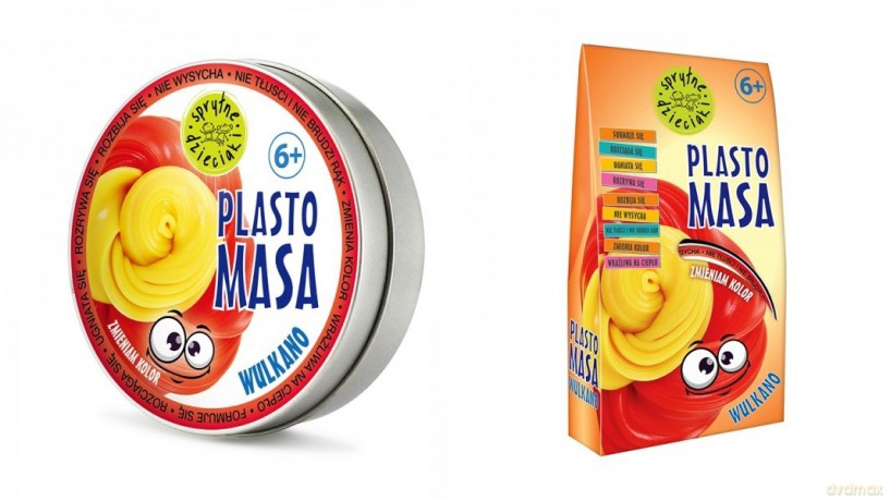 SPRYTNE DZIECIAKI Plastomasa Wulkano - czerwona 50g