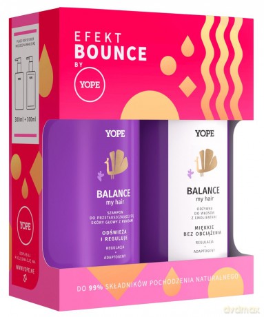 YOPE Zestaw prezentowy Balance My Hair (szampon 300 ml+odżywka 300 ml) 1op.