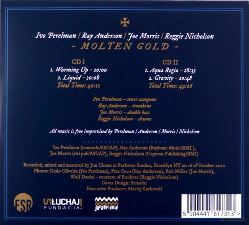 Ivo Perelman, Ray Anderson, Joe Morris, Reggie Nicholson - Molten Gold [2CD]