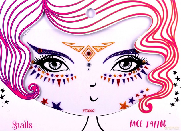 Naklejki na twarz Face Tattoo Snails - Fairy Dust