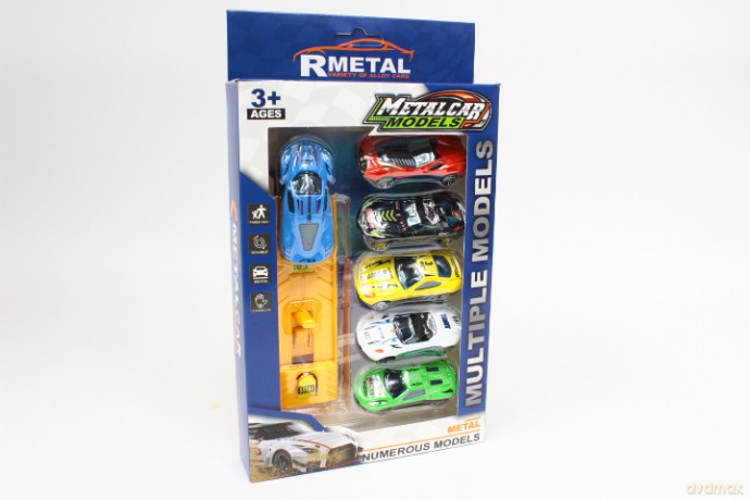 Autka 6szt metal+wyrzutnia 1007975 79756