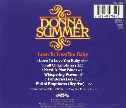 Donna Summer: Love To Love You Baby [CD]