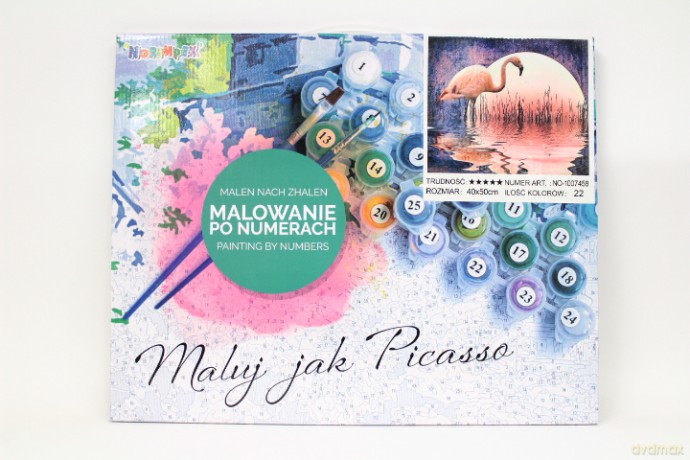 Malowanie po numer.Flaming różowy 1007458