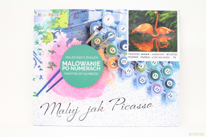 Malowanie po numer.Flamingi czerwone 1007543