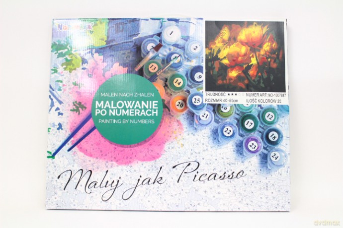 Malowanie po numer.Żółte kwiaty 1007687