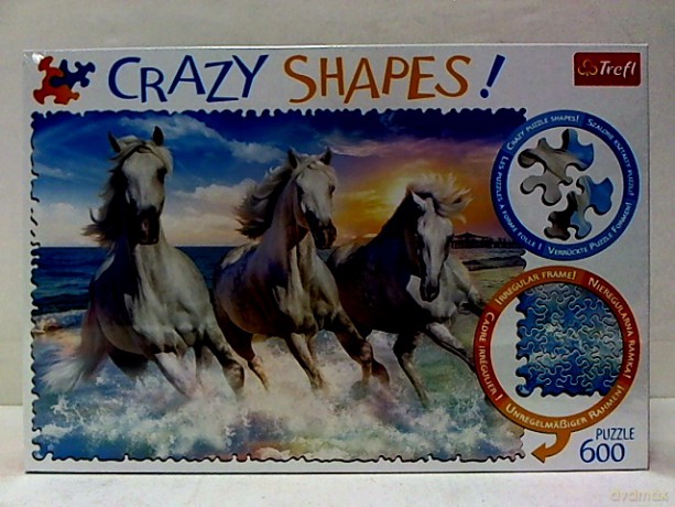 PUZZLE 600 el. Crazy Shapes Galop wśród fal 11111 [PUZZLE]