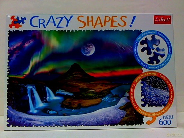 PUZZLE 600 el. Crazy Shapes Zorza nad Islandią 11114 [PUZZLE]