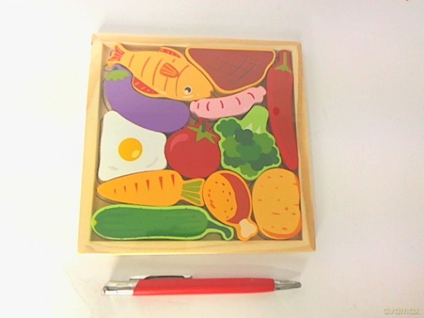 Puzzle drewniane jedzenie 222 06812 [PUZZLE]