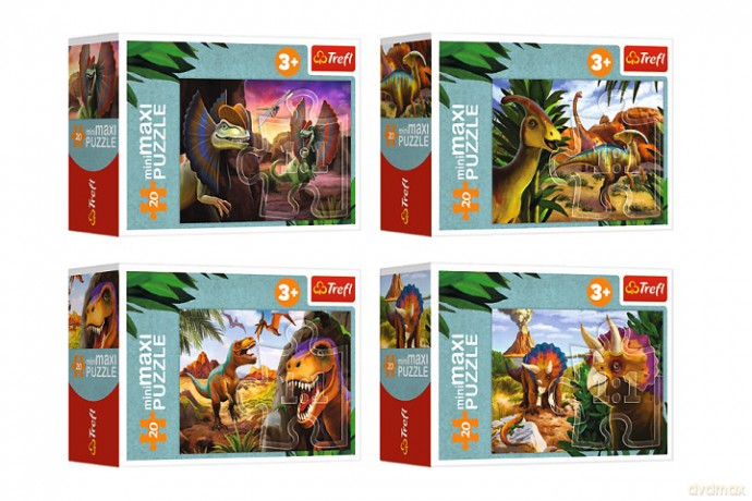 PUZZLE miniMAXI 20 Poznaj świat dinozaurów 56036 [PUZZLE]