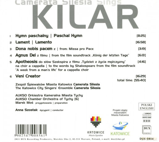 Camerata Silesia Sings Kilar [CD]