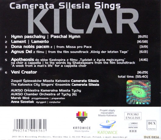 Camerata Silesia Sings Kilar [CD]