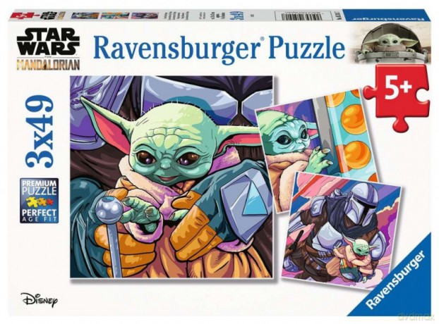 Puzzle 3x49 elementów Mandalorian [PUZZLE]