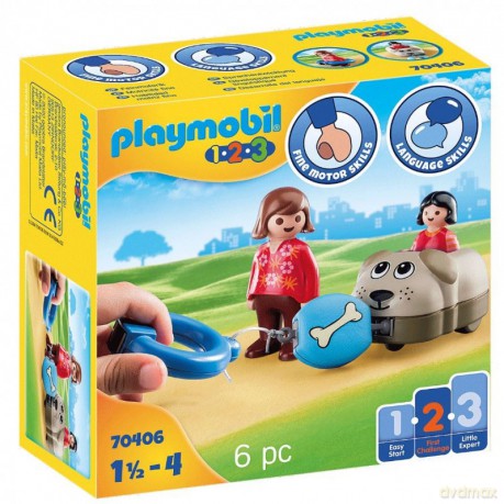 Zestaw z figurkami 1.2.3 70406 Mój piesek na kółkach