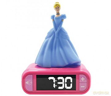 Alarm Clock with Night Light 3D designDisney Princesse Cinderella and sound effects