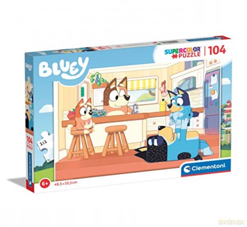 CLEMENTONI puzzle 104 maxi SuperKolor Bluey 27169 [PUZZLE]