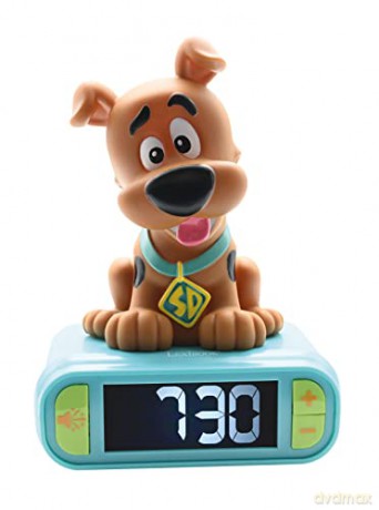Lexibook Scooby-DOO cyfrowy budzik dla dzieci z nocną funkcją drzemk