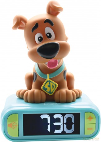 Lexibook Scooby-DOO cyfrowy budzik dla dzieci z nocną funkcją drzemk