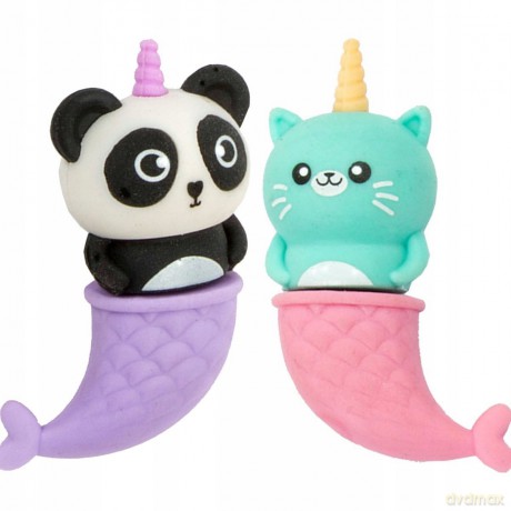 Gumki do mazania zapachowe kotek i panda 2szt