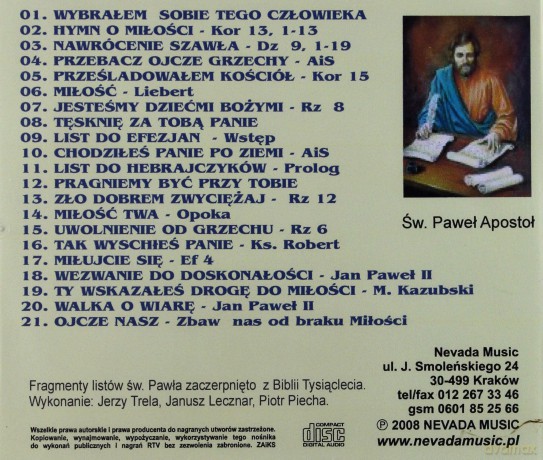 Apostoł Narodów św. Paweł: Największa jest Miłość [CD]
