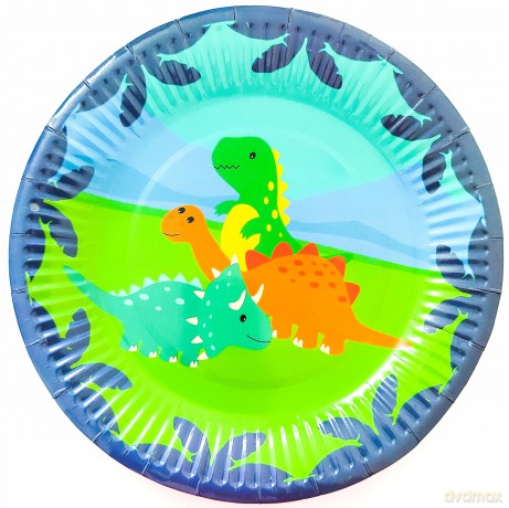 Talerzyki papierowe dinozaur 61731