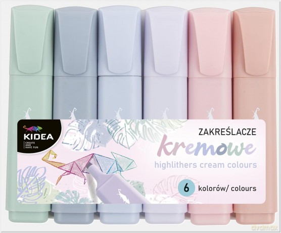 Zakreślacze Kremowe 6 Kolorów Kid