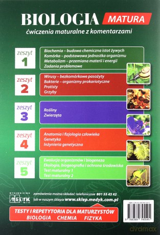 BIOLOGIA 4 - ćwiczenia maturalne z komentarzami tom 4  -  Łukasz Czarnocki [KSIĄŻKA]
