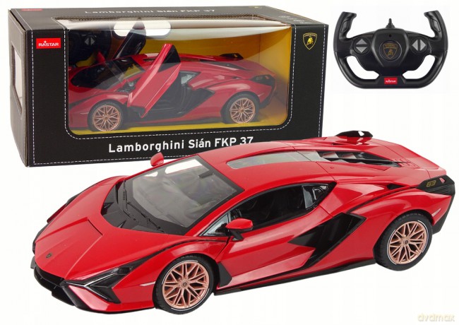 Auto R/C Lamborghini Sian FKP 37 Rastar 1:14 Czerwone Na Pilota 12798