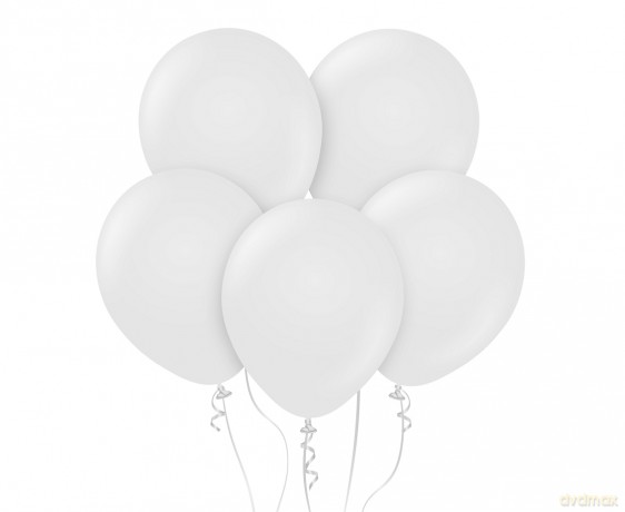 Balony pastelowe Białe B&C 46 cm 5 szt 18''