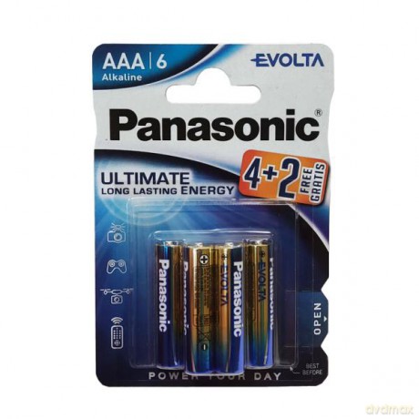 Bateria Panasonic LR03 EVOLTA ultimate long lasting energy 6szt blister