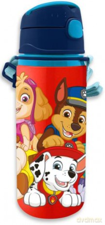 Bidon aluminiowy ze słomką 600 ml Psi Patrol PAW PATROL PW19871 butelka na wodę
