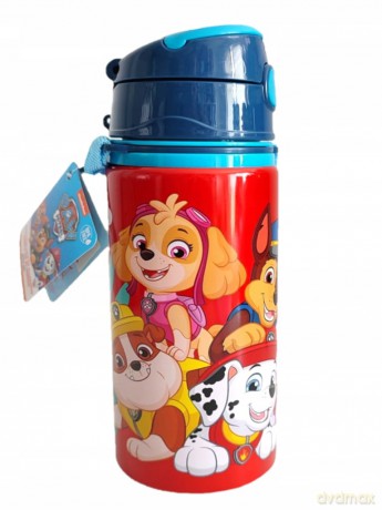 Bidon aluminiowy ze słomką 600 ml Psi Patrol PAW PATROL PW19871 butelka na wodę