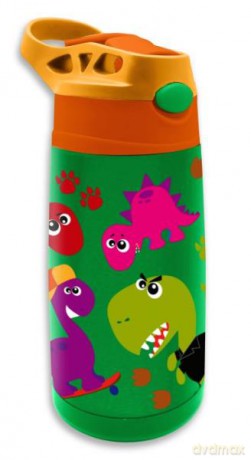 Bidon termiczny stalowy 400 ml Crazy Dino KL11257 butelka na wodę