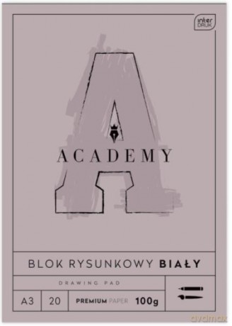 Blok rysunkowy A3 20 k 100g Academy