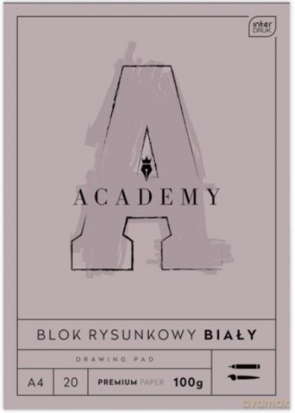 Blok rysunkowy A4 20 k 100g Academy