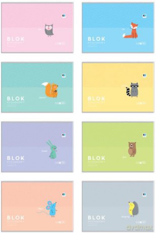 Blok rysunkowy A4 20k 120g B&B Kids Pastel mix