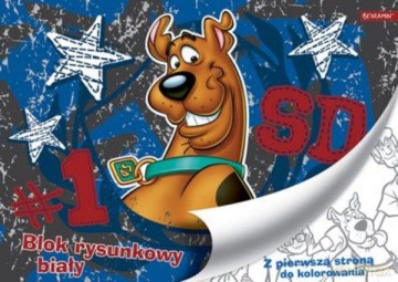 Blok rysunkowy A4 20k biały Scooby Doo