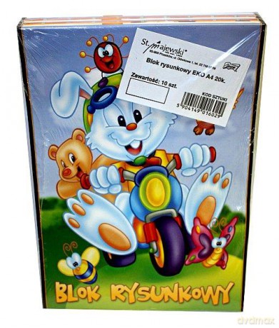Blok rysunkowy A4 20k EKO. UNIPAP