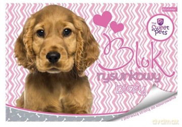 Blok rysunkowy A4 20k z kol. The Sweet Pets