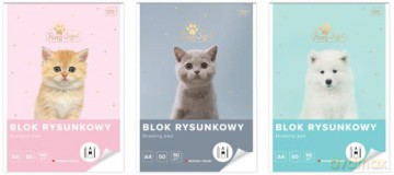 Blok rysunkowy A4 50 k 90g UV Puppy Sing mix