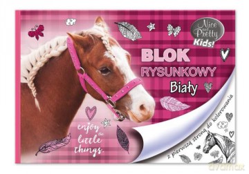Blok rysunkowy biały A4 20k Nice&Pretty