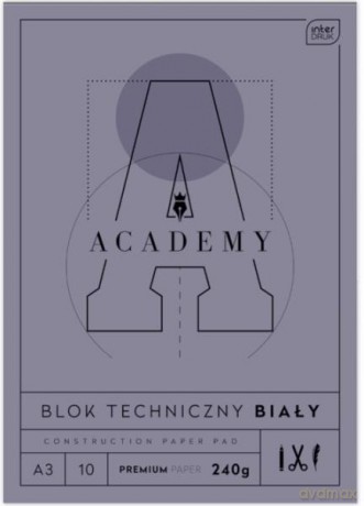 Blok techniczny A3 10 k 240g Academy