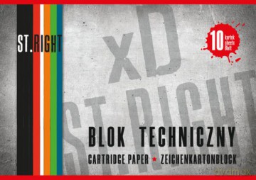 Blok techniczny A4 10k biały ST.RIGHT