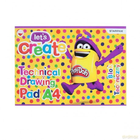 Blok techniczny A4/10k biały Play-Doh