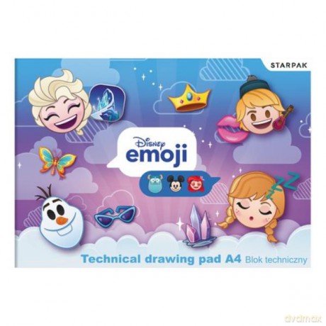 Blok techniczny A4/10k Emoji Frozen