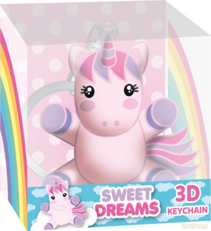Brelok Key chain 3D Jednorożec Sweet Dreams KL10630 mix