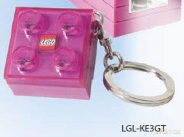Brelok LEGO LGL-KE3GT LED klocek różowy