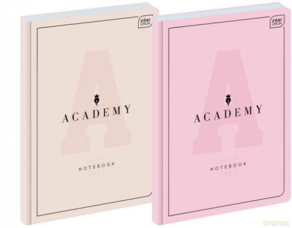 Brulion A4 96k kratka M 90g ACADEMY pastel mix