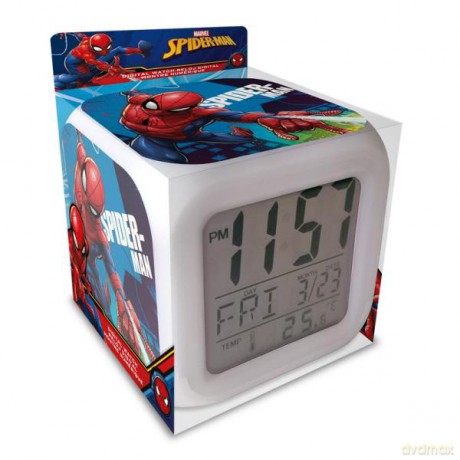 Budzik cyfrowy z alarmem Spiderman MV16009