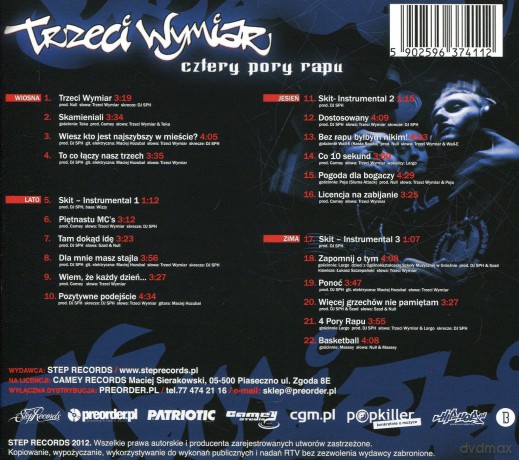 Trzeci Wymiar: Cztery Pory Rapu (digipack) [CD]